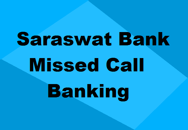 Saraswat Bank Missed Call Banking