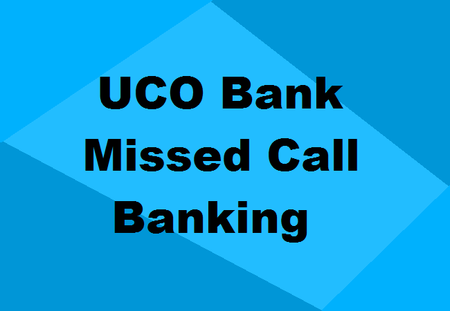 UCO Bank Missed Call Banking