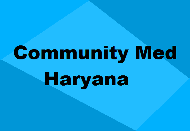 Community Medicine Colleges Haryana