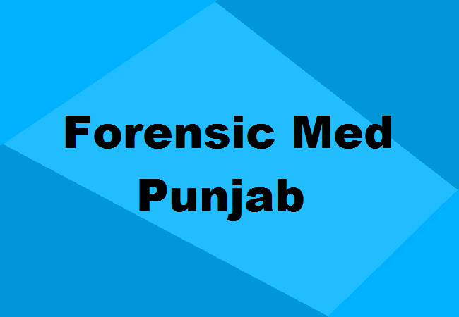 MD Forensic Medicine Colleges Punjab