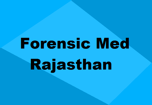 MD Forensic Medicine Colleges Rajasthan