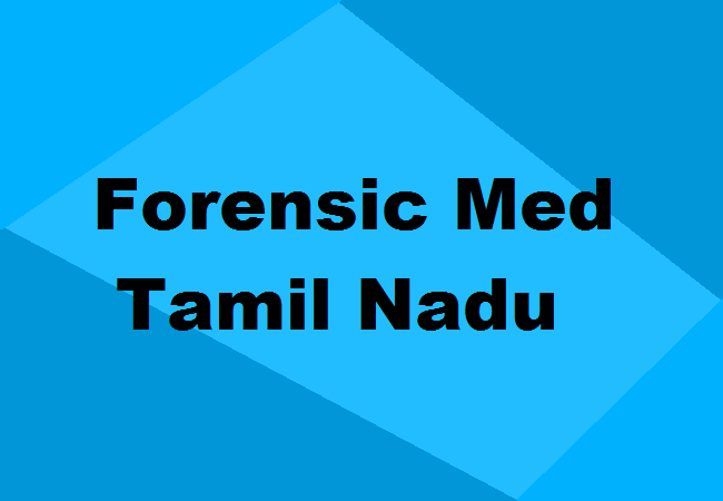 MD Forensic Medicine Colleges TN