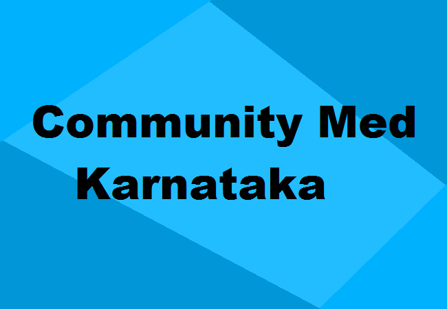 Community Medicine Colleges Karnataka