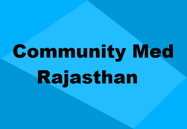 Community Medicine Colleges Rajasthan