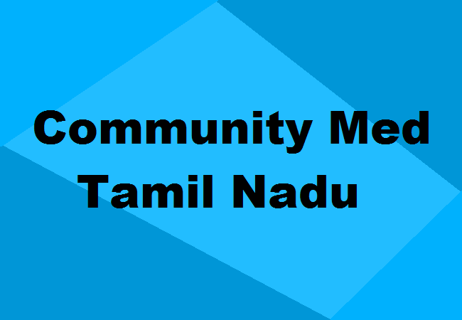 Community Medicine Colleges Tamil Nadu