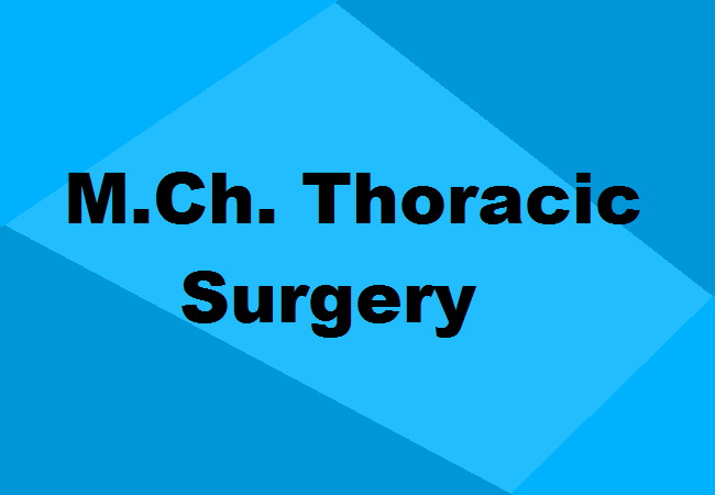 M.Ch. Thoracic Surgery Colleges India