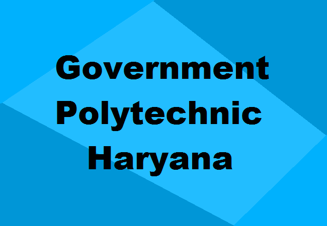 Govt Polytechnic Colleges Haryana