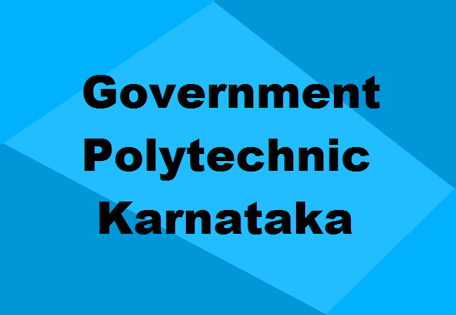 Government Polytechnic Colleges Karnataka