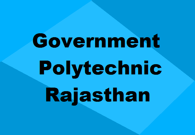 Government Polytechnic Colleges Rajasthan