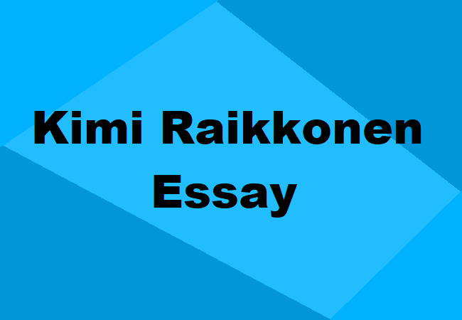 Kimi Raikkonen Essay