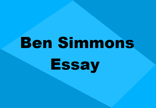 Ben Simmons Essay