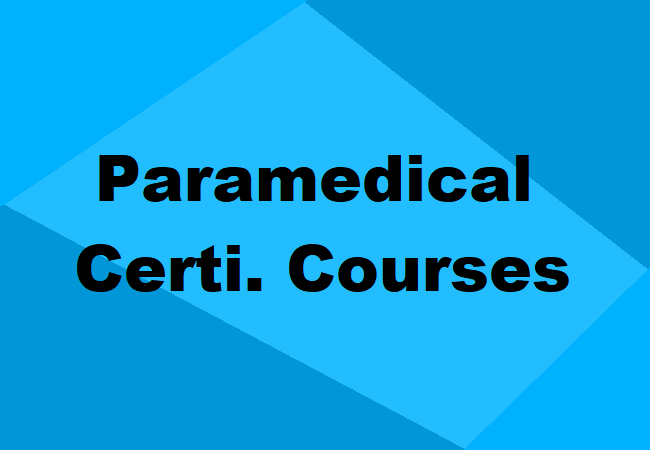 Certificate Paramedical Courses