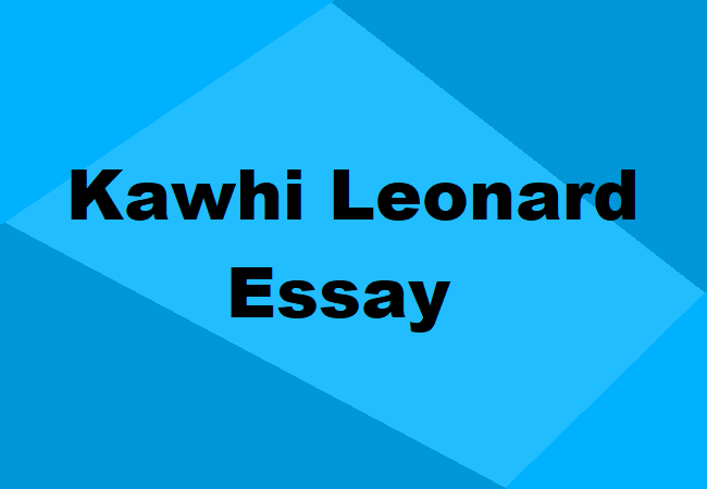 Kawhi Leonard Essay