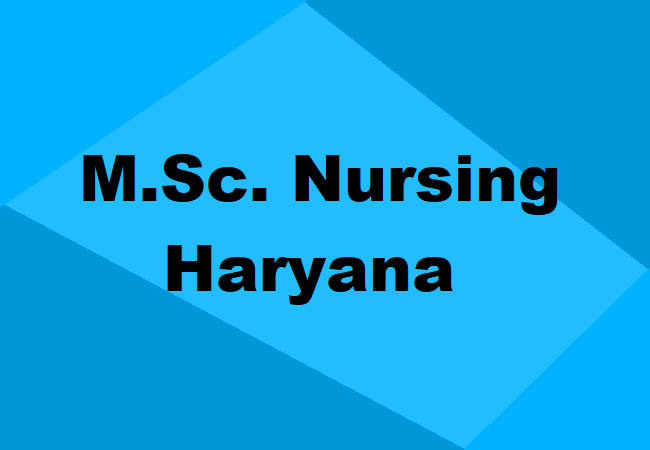 M.Sc. Nursing Haryana