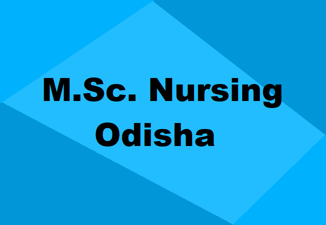 M.Sc. Nursing Odisha