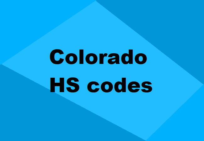 Colorado HS Codes