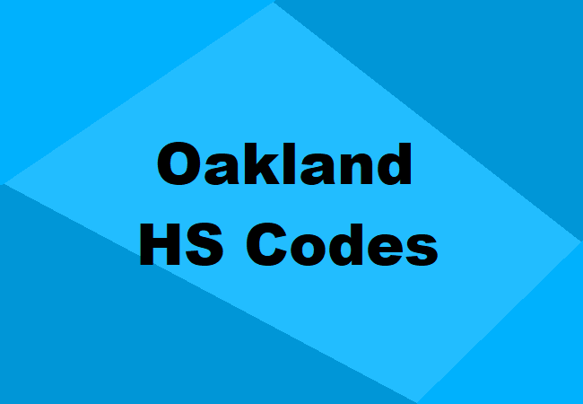 Oakland HS Codes