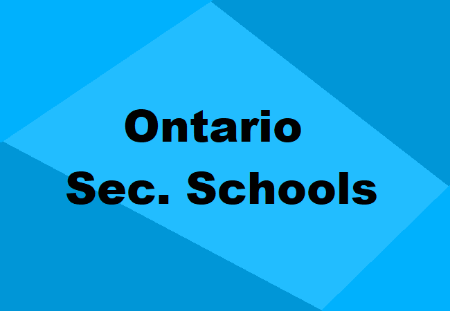 Secondary Schools Ontario