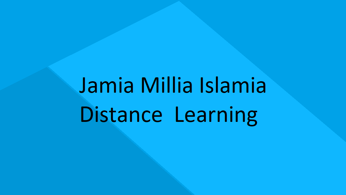 Jamia Millia Islamia Distance Learning