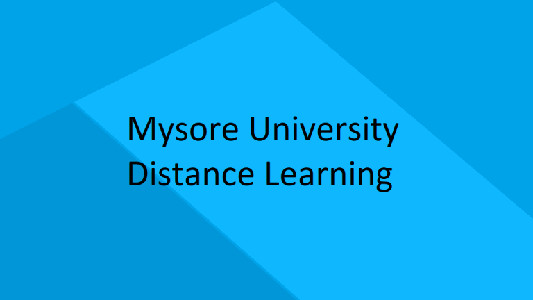 Mysore University Distance Learning